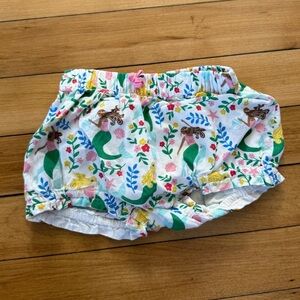 Baby Boden mermaid print infant shorts